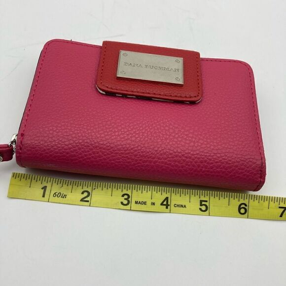 Dana Buchman  Leather Wallet Red/Pink Color - Picture 7 of 8